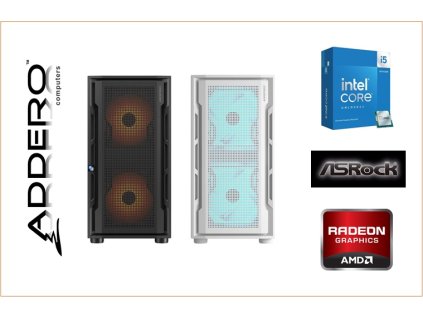 Cougar Uniface Black+White RGB + i5 14 + ASRock