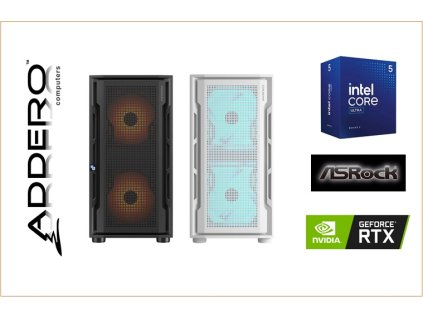 Cougar Uniface Black+White RGB + icore5 + ASRock + RTX