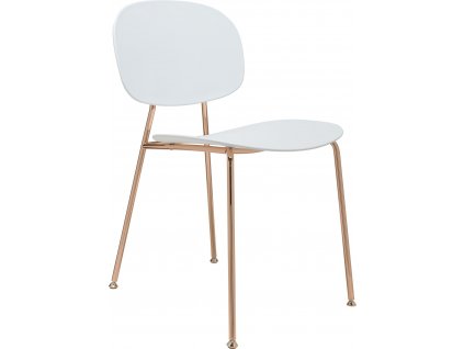 Retro moderní židle Tondina Pop v měděné konstrukci