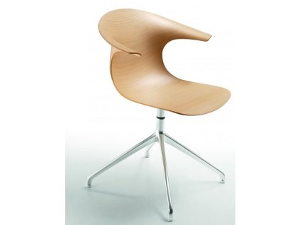 Luxusní dřevěné křeslo Loop 3D wood na podnoži