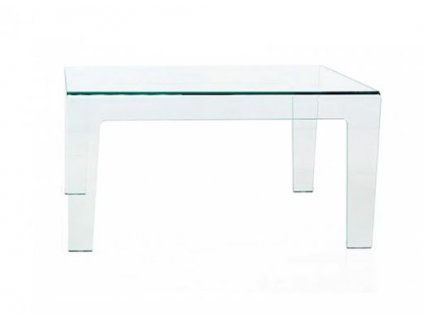 Moderní skleněný stůl Frog 130x130