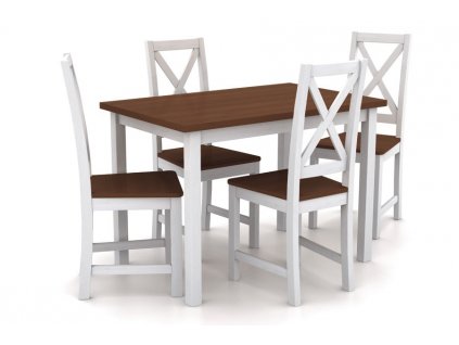 Dřevený jídelní set stůl a 4 židle B 165