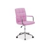 Moderní pracovní židle Q 022 na kolečkách, růžová