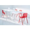 koi booki 370 chairs made of aluminium and polypropylene red orange and white colours