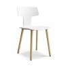 Moderní židle Split na dřevěné podnoži
