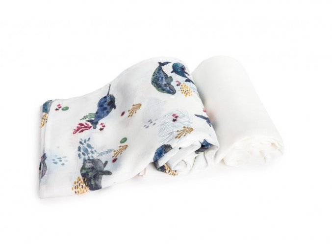 1145 bambusove swaddle ocean dvojbalicek velryby a bila