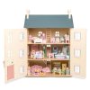 h150 cherry tree hall grey pink cream large wooden dolls house open daisylane furniture 1