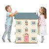 h150 cherry tree hall grey pink cream large wooden dolls house front boy girl 1