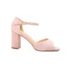 Světle růžové lodičky na vysokém podpatku Amelia Blush z jemného semiše