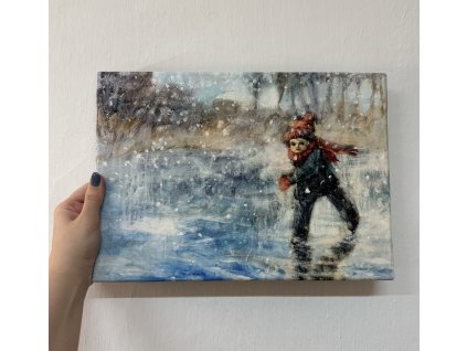 Print on canvas On ice