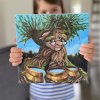 Print on canvas The Old Willow Lady