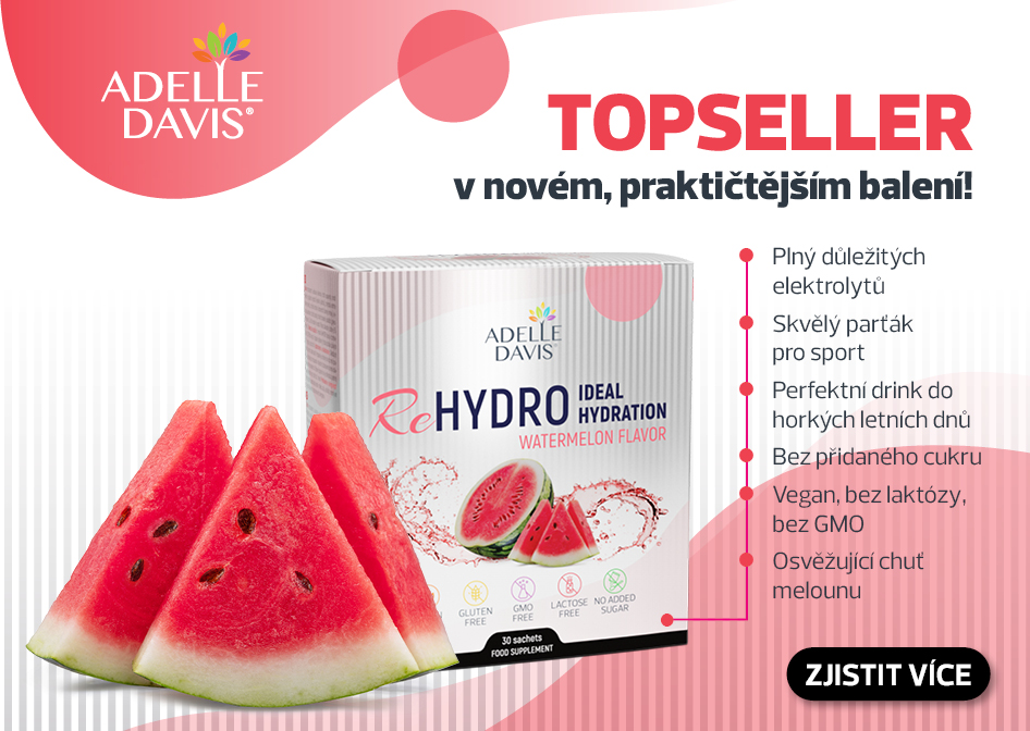 Adelle Davis – ReHYDRO Meloun – Ideální pitný režim, 30 dávek