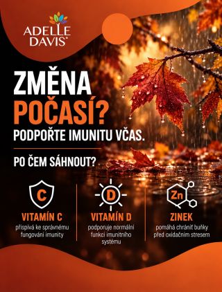 Déšť, chladnější rána a časté změny teplot. 🍂 Právě teď je vhodný čas myslet na podporu imunity. Po čem sáhnout? 🍊 Vitamin...
