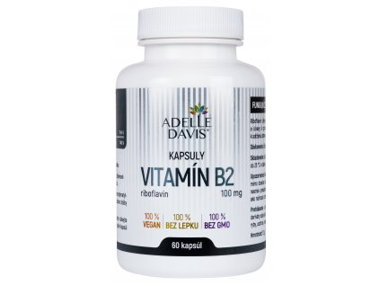 Adelle Davis - Vitamín B2 (Riboflavín)100 mg, 60 kapsúl