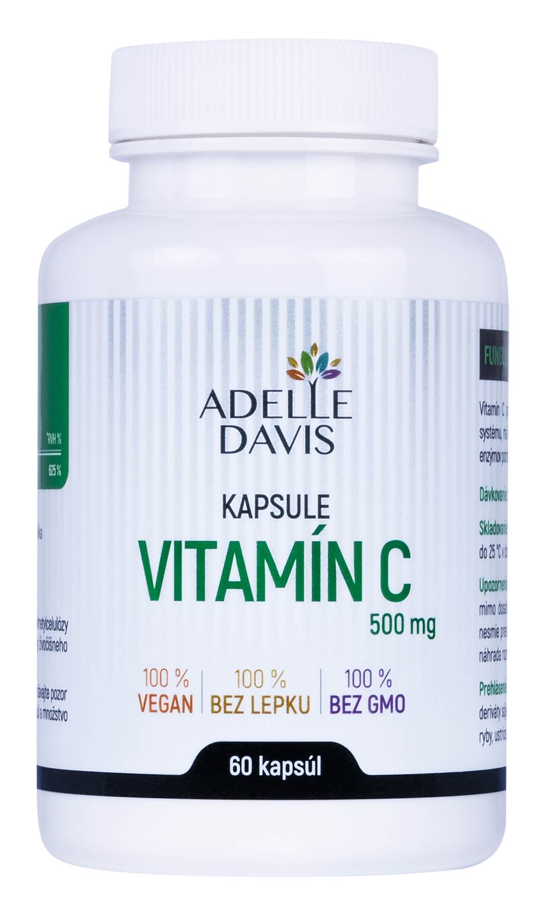 Adelle Davis - Vitamín C, 500 mg, 60 kapsúl