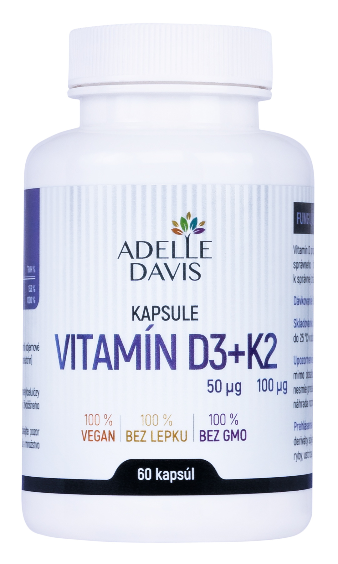 Vitamín D3+K2, 60 kapsúl