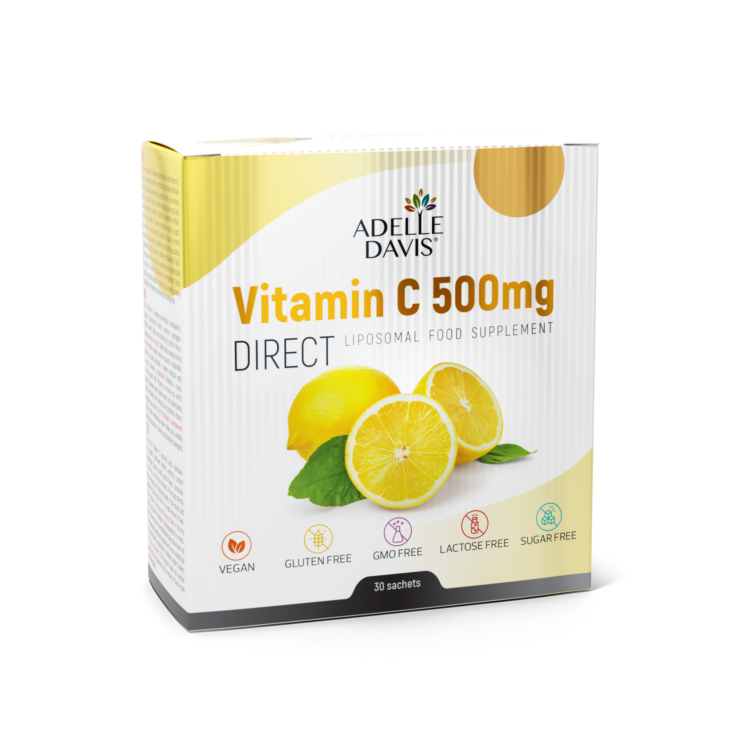 Adelle Davis - Vitamin C 500mg DIRECT, lipozomálny doplnok výživy, 30 sáčkov