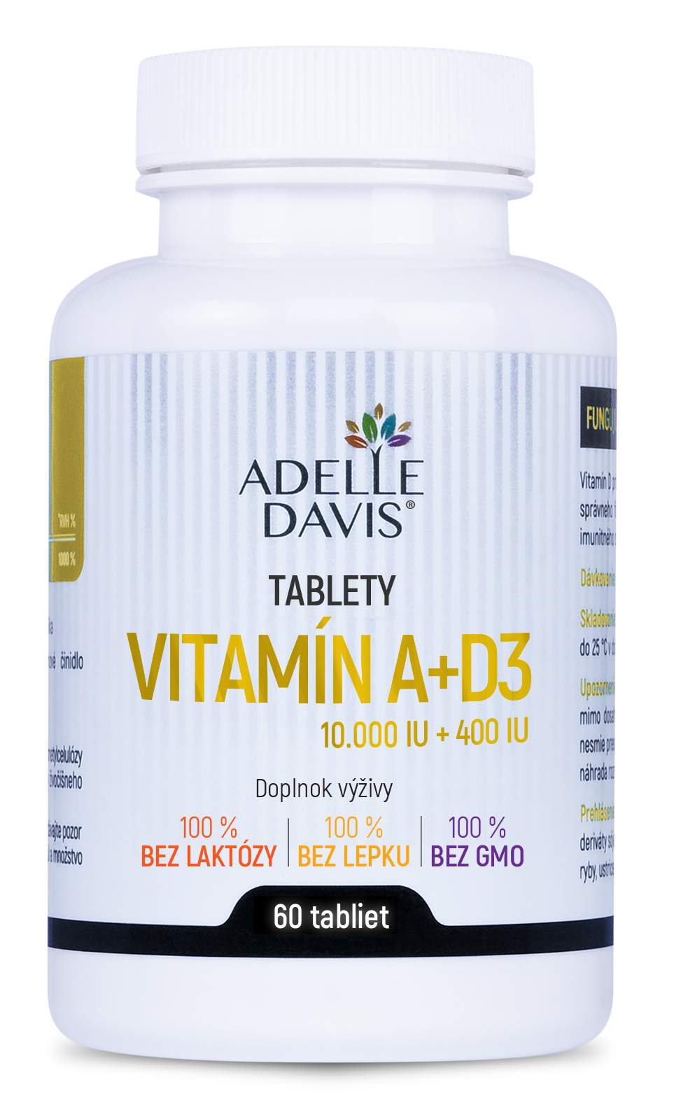 Adelle Davis - Vitamín A+D3 (10.000+400 IU), 60 tabliet