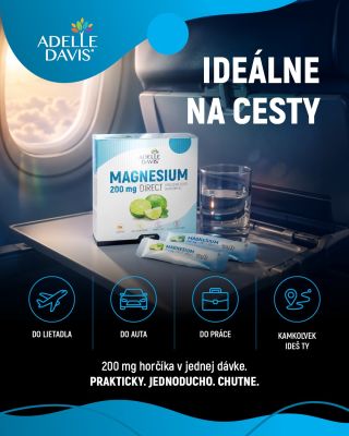 Magnézium DIRECT všade s tebou 🔥🍋‍🟩✈️ Nájdeš na www.adelledavis.sk 🛒