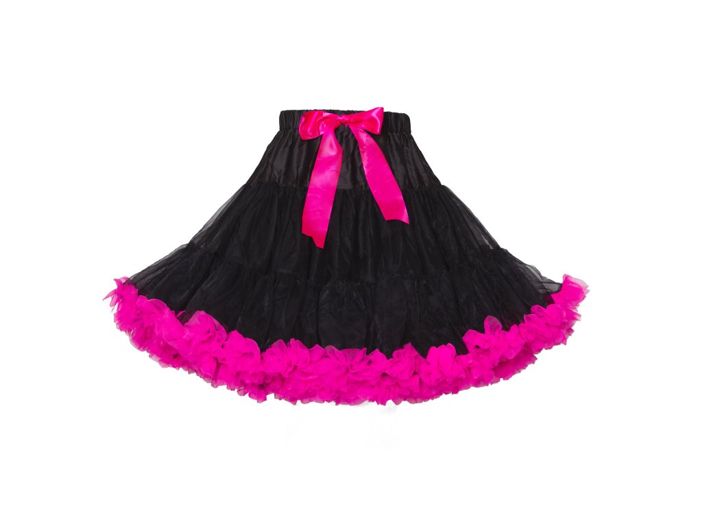 Tutu sukně dámská tylová Maxima - černo růžová