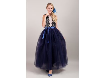 Tutu sukně tylová dámská maxi - námořnicky modrá