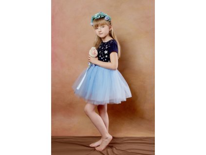 Tutu sukně tylová dětská - světle modrá- délka 35 cm a 50 cm