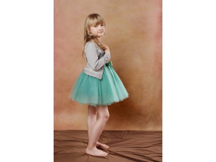 Tutu sukně tylová dětská - světle zelená - délka 35 cm a 50 cm