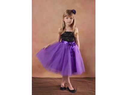 Tutu sukně tylová dětská - fialová - délka 35 cm a 50 cm