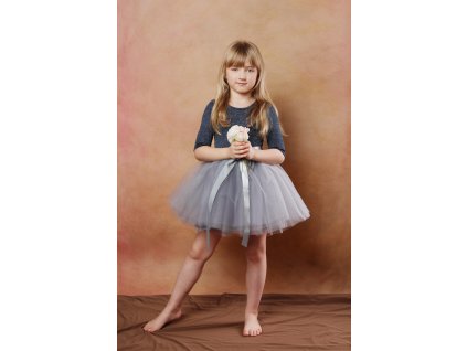 Tutu sukně tylová dětská - šedá - délka 35 cm, 50 cm, 65 cm