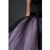 Tutu sukně tylová s vlečkou - růžová - černá - AKCE !!!