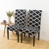 Napínací potah na židle - černo bílý - 1