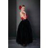Tutu sukně tylová dámská maxi - černá - délka 100 cm - na plesy