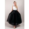 Tutu sukně tylová dámská maxi - černá - délka 100 cm - na plesy