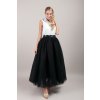 Tutu sukně tylová dámská maxi - černá - délka 100 cm - na plesy