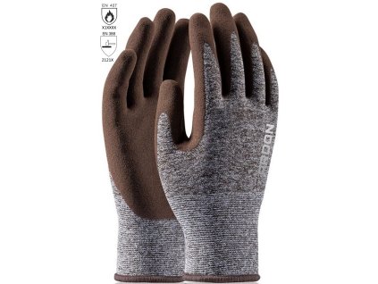 polomacane rukavice ardon nature touch hnede a8082