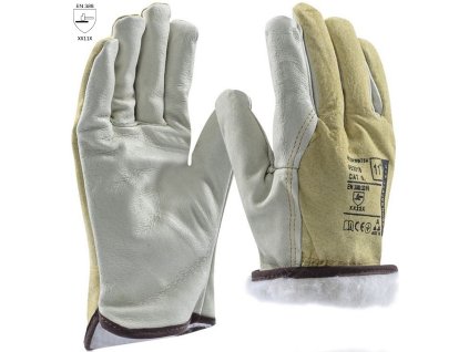 celokozene pracovne rukavice zateplene ardon hilton winter a2002