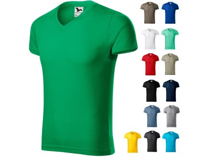 panske tricko malfini slim fit v neck 146
