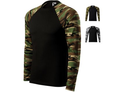 panske tricko malfini camouflage ls 166