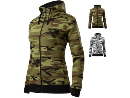 damska mikina malfini camo zipper c20