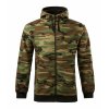 pracovna mikina malfini camo zipper c19 camouflage brown