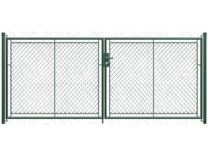 Brána KLASIK dvoukřídlá v. 1000 x š. 3600 mm ZN+PVC