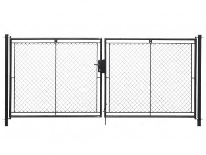 Brána KLASIK dvoukřídlá v. 1250 x š. 3600 mm ANTRACIT