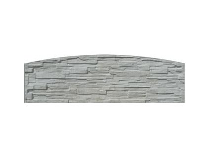 Deska DEKOR OBLOUK  2000 x 500 x 45 mm ŠEDÁ štípaný kámen JEDNOSTRANNÁ