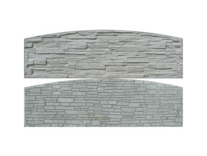 Deska DEKOR OBLOUK  2000 x 500 x 45 mm ŠEDÁ štípaný kámen OBOUSTRANNÁ