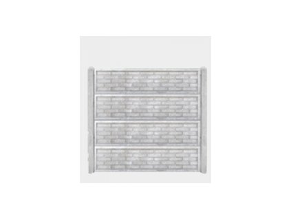 Deska DEKOR ROVNÁ 2000 x 500 x 45 mm ŠEDÁ ostrá cihla OBOUSTRANNÁ