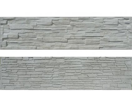 Deska DEKOR ROVNÁ 2000 x 500 x 45 mm ŠEDÁ štípaný kámen OBOUSTRANNÁ