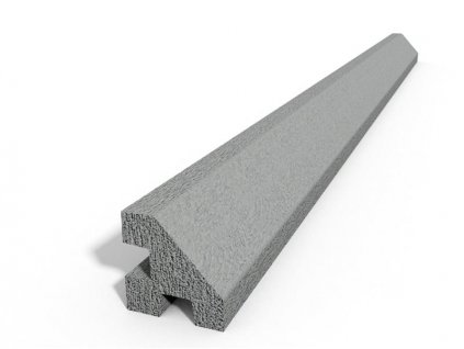 Sloupek betonový na výšku plotu 1000 mm ROHOVÝ HLADKÝ šedý