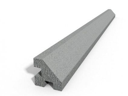 6855 sloupek betonovy na vysku plotu 2000 mm rohovy hladky sedy