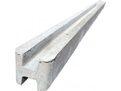 Sloupek betonový na výšku plotu 1750 mm PRŮBĚŽNÝ HLADKÝ šedý