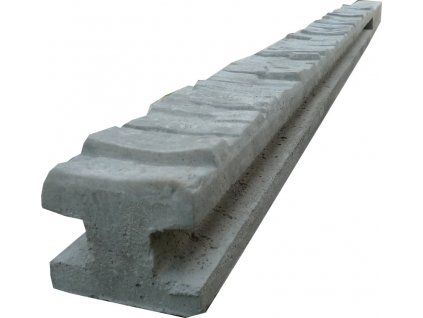 Sloupek betonový na výšku plotu 1500 mm PRŮBĚŽNÝ jednostranný šedý